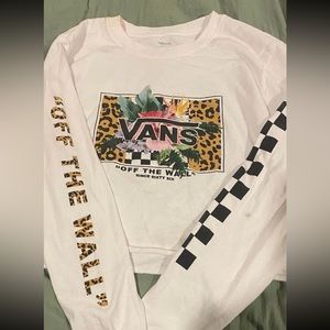 Cropped long sleeve vans shirt